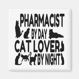 Cat Lover Apothekerin Magnet