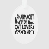 Cat Lover Apothekerin Ornament (Rückseite)