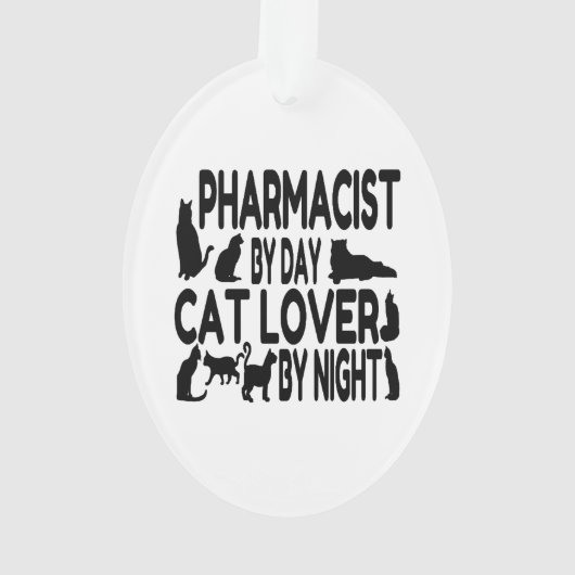 Cat Lover Apothekerin Ornament (Rückseite)