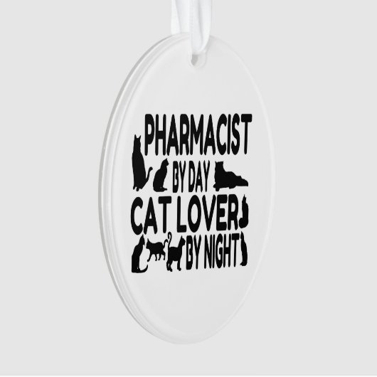 Cat Lover Apothekerin Ornament (Vorderseite)