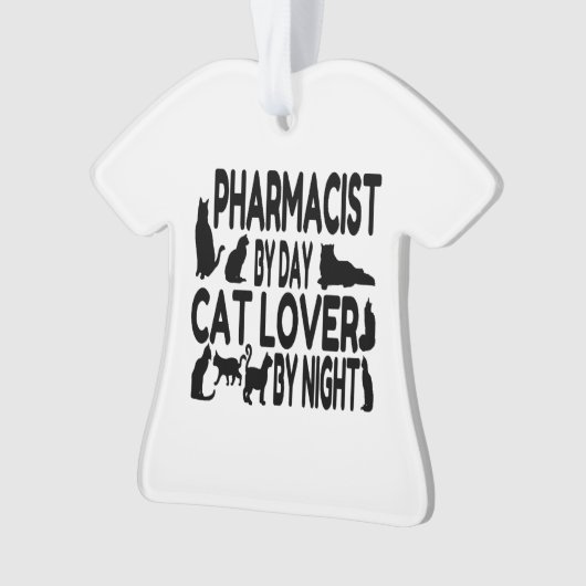 Cat Lover Apothekerin Ornament (Vorderseite)