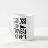 Cat Lover Archäologe Kaffeetasse (Vorderseite Links)