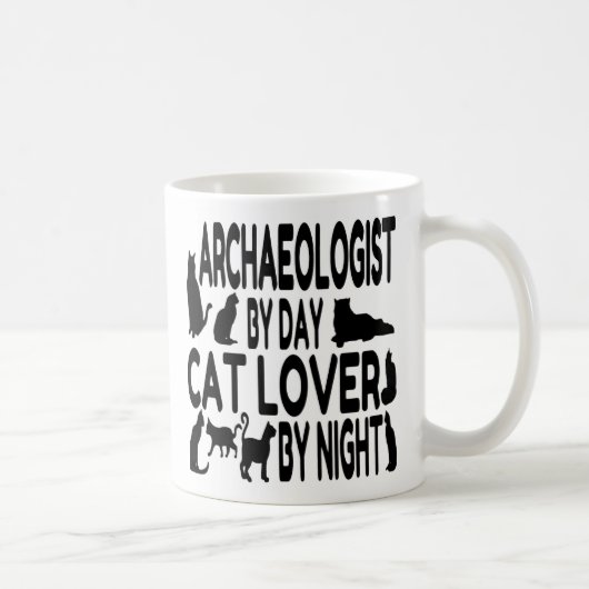 Cat Lover Archäologe Kaffeetasse (Rechts)