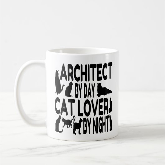 Cat Lover Architect Kaffeetasse (Links)