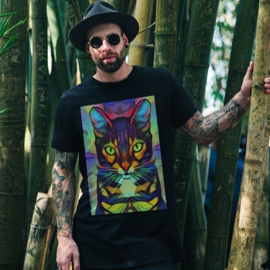 CAT LOVER ART T - SHIRT