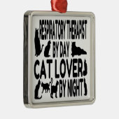 Cat Lover Atemtherapeut Ornament Aus Metall (Rechts)