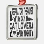 Cat Lover Atemtherapeut Ornament Aus Metall (Links)