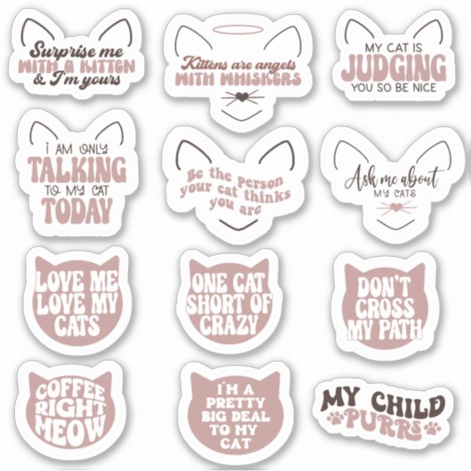 Cat Lover Aufkleber (Vorderseite)