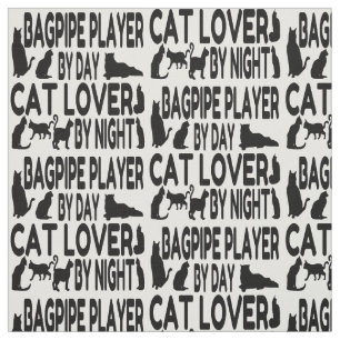Cat Lover Bagpipe Player Stoff