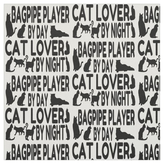 Cat Lover Bagpipe Player Stoff (Muster)