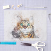Cat Lover Beautiful Cat Watercolor Seidenpapier (Handwerk)
