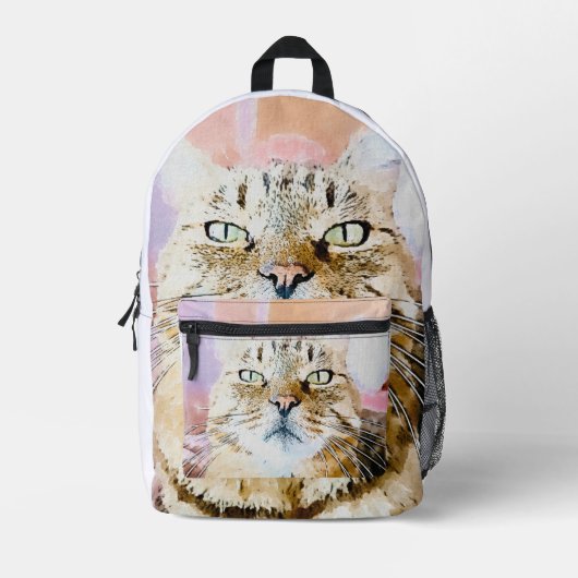 Cat Lover Bedruckter Rucksack (Vorderseite)