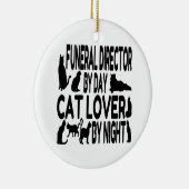 Cat Lover Beerdigungsdirektor Keramikornament (Rechts)