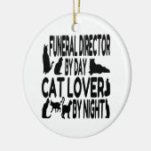 Cat Lover Beerdigungsdirektor Keramikornament (Links)