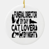Cat Lover Beerdigungsdirektor Keramikornament (Hinten)