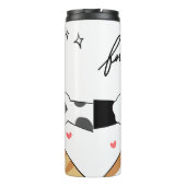 Cat Lover Begleiter Katze Print Tumbler Geschenk Thermosbecher (Rückseite)