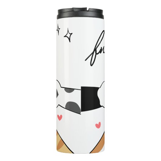 Cat Lover Begleiter Katze Print Tumbler Geschenk Thermosbecher (Rückseite)