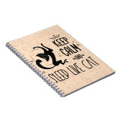 Cat Lover Behielt Ruhe und schlief wie Katze Notizblock (Rechte Seite)