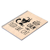 Cat Lover Behielt Ruhe und schlief wie Katze Notizblock (Linke Seite)