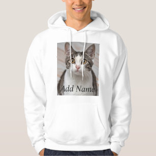 Cat Lover Benutzerdefiniertes Foto und Name Person Hoodie