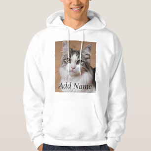 Cat Lover Benutzerdefiniertes Foto und Name Person Hoodie