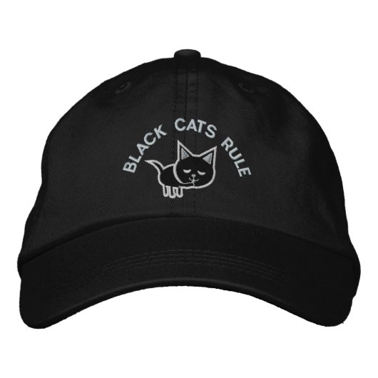 Cat Lover bestickter Hut (Vorderseite)