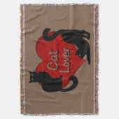 Cat Lover Blanket Le Chat Black Cat Throw Blanket Decke (Vorderseite Vertikal)