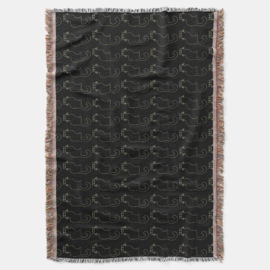 Cat Lover Blanket Le Chat Black Cat Throw Blanket Decke (Vorderseite Vertikal)