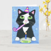 Cat Lover Boys Geburtstagskarte Karte (Gelbe Blume)