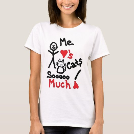 Cat Lover Cartoon T-Shirt (Vorderseite)