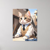 Cat Lover, Cat Architect Leinwanddruck (Vorderseite)