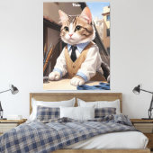 Cat Lover, Cat Architect Leinwanddruck (Insitu (Schlafzimmer))