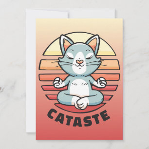 Cat Lover Cataste Yoga Cat Feiertagskarte