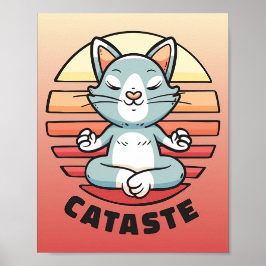 Cat Lover Cataste Yoga Cat Poster (Vorne)