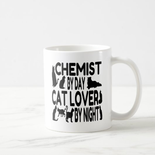 Cat Lover Chemist Kaffeetasse (Rechts)