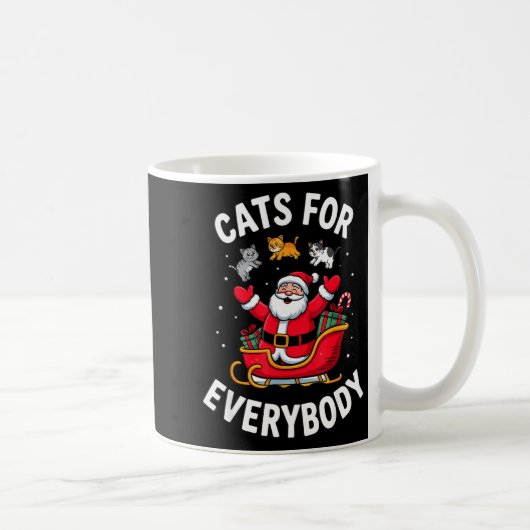 Cat Lover Christmas Santa Sleigh Cats For Everybod Kaffeetasse (Rechts)