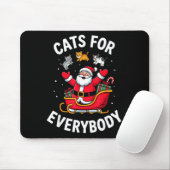 Cat Lover Christmas Santa Sleigh Cats For Everybod Mousepad (Mit Mouse)