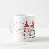 Cat Lover Christmas Snowflake Tasse (Vorderseite Links)