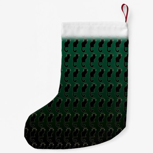 Cat Lover Christmas Strumpf Individueller Strumpf Kleiner Weihnachtsstrumpf (Rückseite)