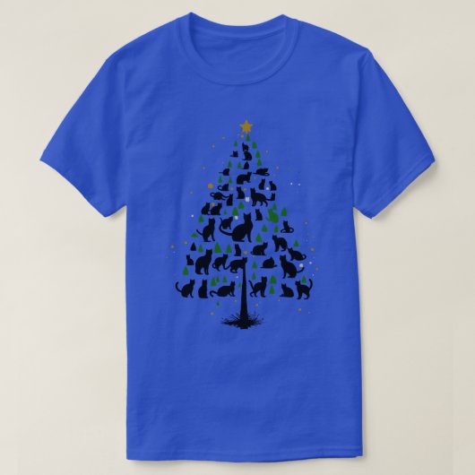 Cat Lover Christmas Tree 1 T-Shirt (Design vorne)