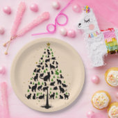 Cat Lover Christmas Tree 2 Pappteller (Party)