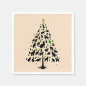 Cat Lover Christmas Tree 2 Serviette (Vorderseite)
