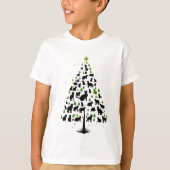 Cat Lover Christmas Tree 2 T-Shirt (Vorderseite)