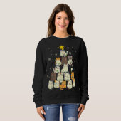 Cat Lover Christmas Tree Cat Lover Xmas Tree Sweatshirt (Vorne ganz)