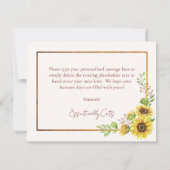 Cat Lover Cornucopia Erntedank Holiday Saison Karte (Rückseite)