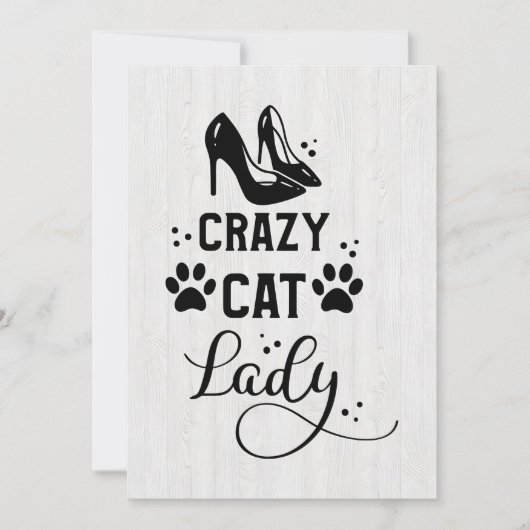 Cat Lover Crazy Cat Lady Dankeskarte (Vorderseite)