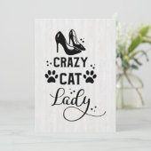 Cat Lover Crazy Cat Lady Dankeskarte (Stehend Vorderseite)
