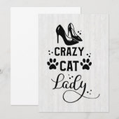 Cat Lover Crazy Cat Lady Dankeskarte (Vorne/Hinten)