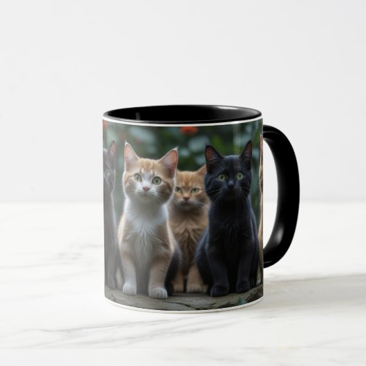 Cat Lover Cup - dunkel Tasse (VorderseiteRechts)