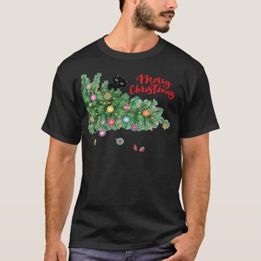 Cat Lover Cute Christmas Three T-Shirt (Vorderseite)